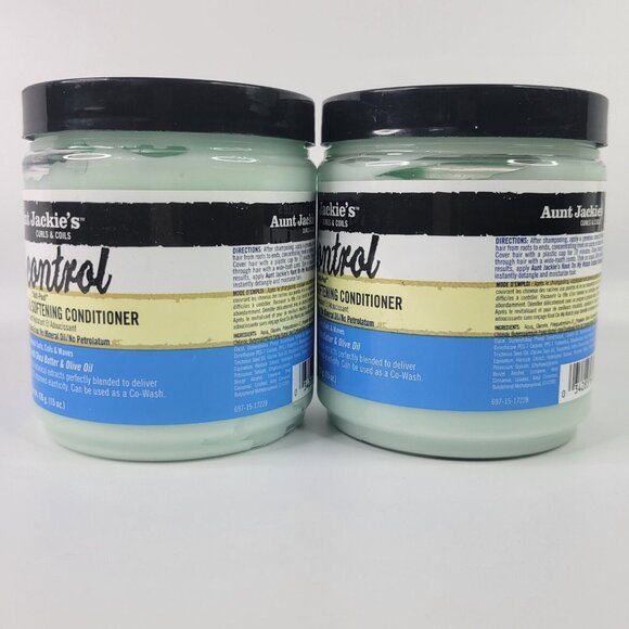 2X Aunt Jackie's In Control Moisturizing & Softening Conditioner 15 oz Lot of 2 - Picture 2 of 6